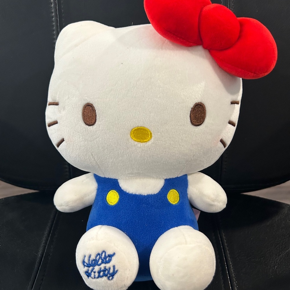 Hello Kitty Plush Toy - White and Red with Blue Outfit
